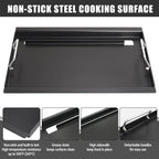 SafBbcue Full Size Griddle Inserts for Nexgrill 720-0896 720-0896B 720-0896C 720-0896E 720-0896CP 720-0898 720-0898A Flat Top Griddle for Homedepot Nexgrill 730-0898 730-0898A, Carbon Steel