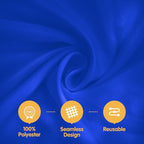 BRILLMAX 10 Pack Royal Blue Tablecloths for 8 Foot Rectangle Tables 60 x 126 Inch - 8ft Rectangular Bulk Linen Polyester Fabric Washable Cloth Cover for Wedding Reception Banquet Birthday Party