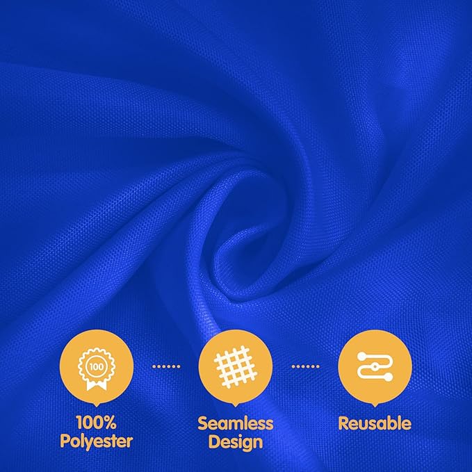 BRILLMAX 10 Pack Royal Blue Tablecloths for 8 Foot Rectangle Tables 60 x 126 Inch - 8ft Rectangular Bulk Linen Polyester Fabric Washable Cloth Cover for Wedding Reception Banquet Birthday Party