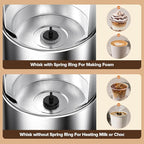 Milk Frother and Steamer, Large Capacity & Detachable Electric Milk Frother, Automatic Warm and Cold Foam Maker, Hot Chocolate Maker, Stainless Steel Jug, 30.44Oz./900ML