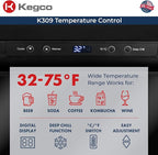 Kegco K309X-1 Keg Dispenser, 1 Faucet, Black Stainless Steel