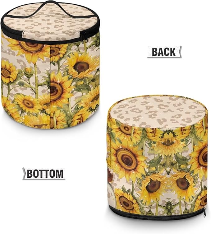 Highland Cow Electric Pressure Cooker for Picnic Sunflower Insulation Bag Reusable Pressure Cooker Storage Bag Kitchen Appliance Dust Cover, Music Note Maple Leaf