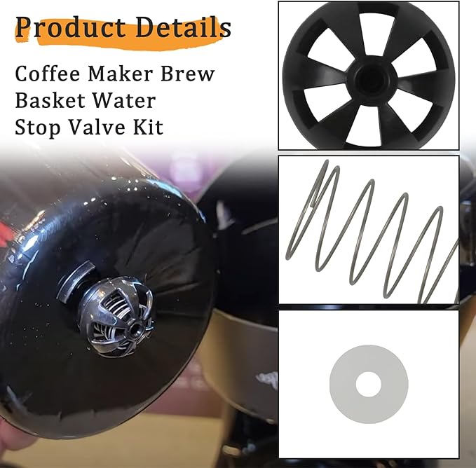 Coffee machine parts 2-Pack Coffee Replacement Brew Basket Spring Loaded Stopper Kits Fits For Mr. Coffee Hamilton Parts Number 990117900 990237500 Coffee Machine Accessory