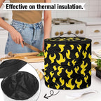Electric Pressure Cooker Storage Bag Smooth Flat Surface Electric Pressure Cooker Insulation Handbag Home Decorations, Yellow Flame Print