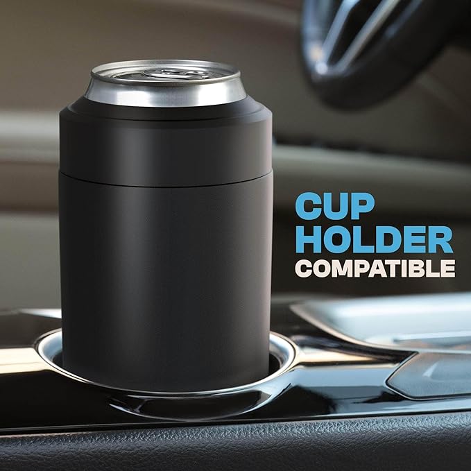 Frost Buddy Universal Buddy Can Cooler - Fits All - For Regular 12 & 16 oz or Slim-Size Bottles - Insulated Double-Walled Stainless Steel (Orange)
