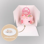 Cakebon Cake Boxes with Boards - 10 Inch Round Cake Drum White (3-pack) - Box With Window for Birthdays, Weddings and Parties