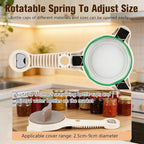 4 in 1 Multi-Purpose Jar Opener,Magnetic Stainless Steel Can Opener with Ergonomic Handle,Multi Size Lid Tool for Jars Cans Wine Bottles, Home Kitchen Helper(Beige)
