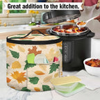 Thanksgiving Electric Pressure Cooker Storage Bag Kitchen Appliance Protective Pressure Cooker Insulation Bag for Women, Fallen Leaf
