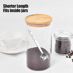 18/8 Stainless Steel Coffee Scoop, Doosu Food-Grade Metal Measuring Spoon with 4.3in Long Handle, Tablespoon Scooper for Coffee Beans, Ground Coffee, Espresso, Protein Powders, Tea, Sugar (1 Tbsp)