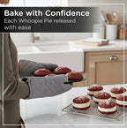 Wrenbury Nonstick Whoopie Pie Pan 4 Cup - Jumbo Carbon Steel Shallow Baking Tray for Muffin Top Macarons Cookies Yorkshire Puddings Cornbread & Burger Buns