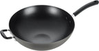T-Fal Ultimate Hard Anodized Nonstick Wok 14 Inch, Oven Broiler Safe 350F, Non Stick Stir-Fry Pan, Cookware, Pots and Pans, Kitchen, Versatile Deep Frying, Sauté, Braise, Stew, Dishwasher Safe, Onyx