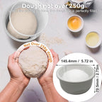 3Pcs Stackable Silicone Pizza Dough Proofing Proving Containers with Lids,Pizza Dough Proofing Box 700ml For Home Kitchen | Make 12" Pizzas (Grey)