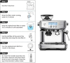 2-Pack Charcoal Breville Filters for Espresso Machines, Breville Espresso Machine Water Filter Replacements