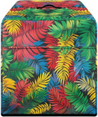 Food Slicer Cover with Side Pocket and Top Handle, Home Kitchen Electric Appliance Cover Waterproof Fabric Dust-Proof Durable Cheese Bread Meat Slicer Cover, Colorful Palm Leaf Print