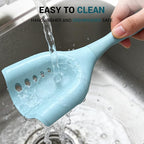 Mincing Spatula Meat Chopper, Hamburger Grinder, Premium Heat Resistant Smasher for Ground Beef, Potato Mix Tool, Meat & Poultry Tenderizers-Aqua