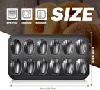 8pc Nonstick Madeleine Pan for Baking, 12-Cavity Shell Shape Cake and Cookie Mold Tray, Carbon Steel Cookie Molds, Send Goods from Local Warehouse (8 PC)