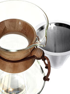 AGOGO Pour Over Coffee Maker Glass - Barista Kit with 304 Stainless Filter for Home, Office, Camping, Cafes - Easy Clean Coffee Dripper Set (Soft Towel&Brush) (28oz Slim Shape w/SS Filter)
