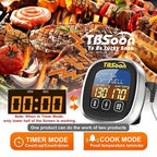 Multifunctional Digital Thermometer for Cooking,Food Thermometer+Thermometer Alarm+Kitchen Timer,Large Color Screen,Instant Read,Fast Response,grill bbq accessories,Kitchen Oven Meat Thermometer-DMT02