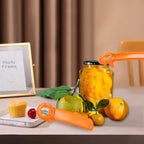 1 Pack Orange Jar-key Jar Opener The Original Easy Use by Anyone (Transparent)