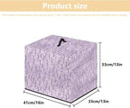 Purple Lavender Flower Print Meat Slicer Cover with Organizer Pocket, Fit for Elite for Standard Meat Slicer, Dust-proof Slicer Machine for Home Food Slicer, 16x13x13 Inch (Only Cover)