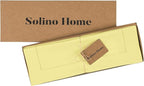 Solino Home Yellow Placemats Set of 4 - Cotton Linen Hemstitch Placemats 14 x 19 Inch