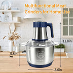 Food Processor,5-Speed Electric Food Chopper,Meat Grinder 5L(20Cups) with Two 6-Blade Sets,500W Powerful Vegetable Chopper Used for Dough Mixing,Meat, Nuts, Fruits, Garlic and Vegetables