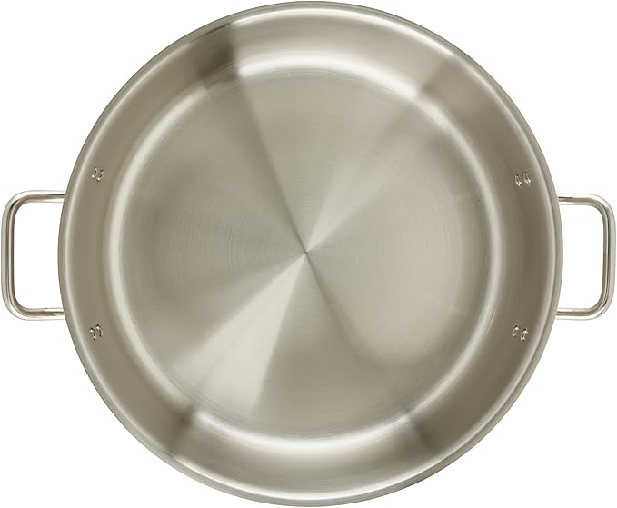 Winco Commercial-Grade Stainless Steel Brazier with Lid, 20 Quart