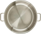 Winco Commercial-Grade Stainless Steel Brazier with Lid, 20 Quart