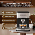 Empstorm 20 Bar Espresso Machine, Cappuccino Machines with Milk Frother Steam Wand, Latte Machine for Home&Barista, Automatic Shut-off Function