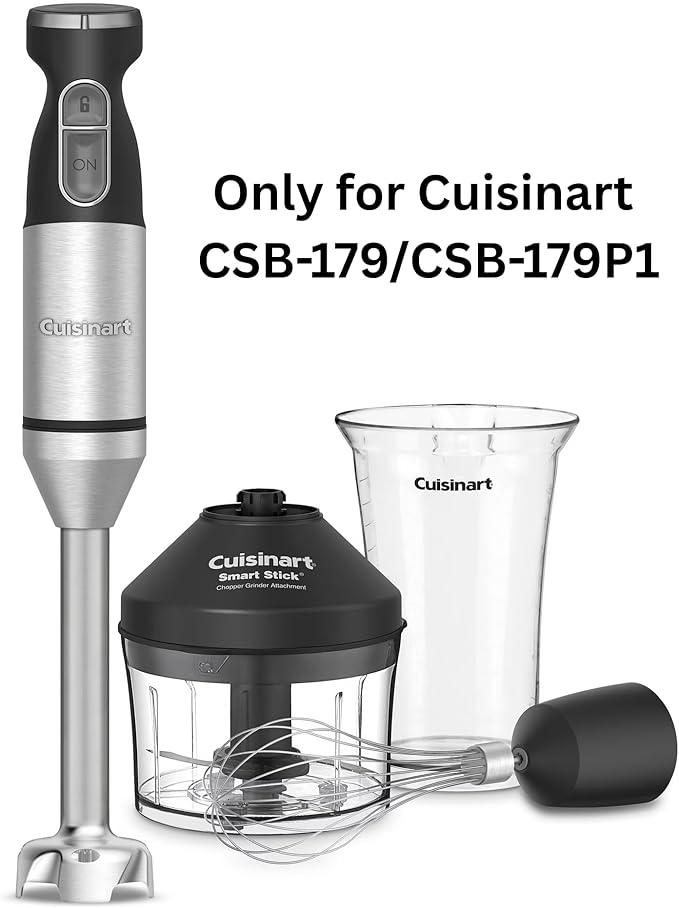 Genuine OEM Chopper Lid Replacement Part Compatible with Cuisinart Smart Stick Variable Speed Hand Blender CSB-179/CSB-179P1