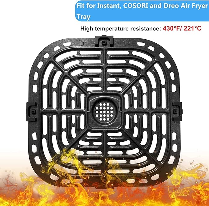 Air Fryer Rubber Feet for Instants Pot Vortex 2 Quart Mini Air Fryers, 4PCS Upgraded Rubber Bumpers Tabs Tips Pads Replacement Parts for Instants 2QT Air Fryer Tray, High-temperature Resistant