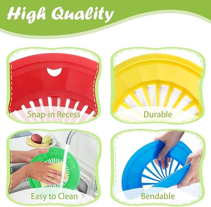 12 Pcs Plastic Paper Plate Holders,10.5 Inch Reusable Paper Plate Holders for 9 Inch Round Plates,Papers Plates Dispenser with Snap in Grooves for Picnic,Party,Dinner,BBQ(Assorted Colors)
