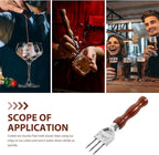 Ice Picks for Breaking Ice: Stainless Steel Ice Crusher with Safety Wood Handle, Japanese Style Ice Chipper Three Prong Ice Pick Tool Bar Wine Tools Ice Breaker Tool for Kitchen Bars Bartender