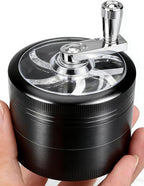 2.5 inch Spice Grinder for Kitchen Seasoning 2.5 inch Aluminum with Handle(Black)