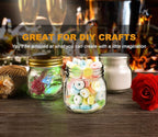 Rainforce Mason Jars 8 oz 30 Pack- Small Mason Jars With Gold Lids -1/4 Quart Canning Jars| Storage Pickling Jars For Jelly, Jam, Honey, Pickles, Spice - With 30 Chalkboard Labels