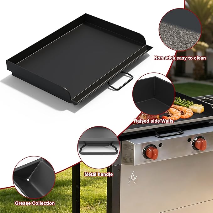Flat Top Griddle for Camp Chef 2 Burner Griddle, 16" x 24" Fry Griddle Replacement Part for Camp Chef Tundra, Expedition 3X, Big Gas Grill 16, Outdoor BBQ Camping Grills Accessories