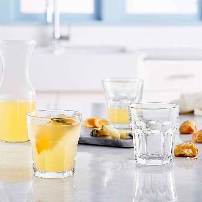Libbey Gibraltar Drinking Glass Drinking Cup Set, Iconic Heavy Base Bar Glassware Thick Drinking Glasses Set of 12, 12-Ounce Rocks Glasses