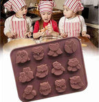 Joyeee 1 Pcs Animal Chocolate Mold, Owl Candy Mold Silicone Jello Mould for Kids, Small Silicone Molds for Candy Making, DIY Homemade Gummy, Ice, Pudding, Chocolate, Soap, Wax Melt etc