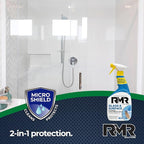 RMR Shower Spray, 2-in-1 Glass and Surface Cleaner Plus Repellent, Streak-Free Multi-Surface Treatment for Window, Car, and More, 30-Fluid Ounce Spray Bottle