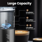 Electric Milk Frother and Steamer, 8.12oz/240ml 4 in 1 Milk Steamer Frother for Latte Cappuccino, Can Froth Both Hot and Cold Milk, Enjoy Perfect Milk Froth in 2 Min