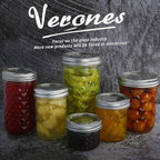 VERONES Mason Jars 12 OZ, Canning Jars Jelly Jars With Regular Lids, Ideal for Jam, Honey, Wedding Favors, Shower Favors, 20 PACK