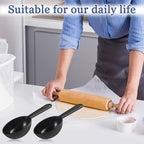 Small Scoops for Canisters, 5 Pack Plastic Scoopers for Containers, Black Coffee Measuring Scoop for Tea, Sugar, Cereal, Milk, Spices(7g)