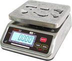 VisionTechShop TVS Portion Control Stainless Steel Washdown Scale, Lb/Oz/Kg/g Switchable, Low Profile Design, 30lb Capacity, 0.005lb Readability, Single Display, NTEP Legal for Trade, NSF Certified