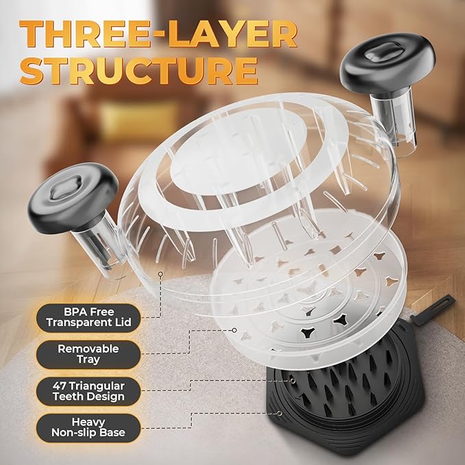 Cleangor Chicken Shredder Tool Twist Large, BPA Free Meat Shredder with Ergonomic Handle, Non-Slip Food Shredder Tool for Pork, Beef, Set of Chicken Breast Shredder with Brush & Fork (1, Tapioca)