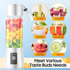 Cordless Portable Personal Size Blender - Mini Blender Make Smoothies and Shakes, 380Ml BPA Free Travel Cup, Powerful Blending Suit in Office/Home/Gym