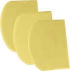 SURDOCA Dough Scraper Bench Scraper - 3P 14.2x8.5" Plastic Flexible Bowl Scraper, Sharp Edge & Angles Cake Scraper. Non-Slip Bakeware Decorating Tools Sculpting & Modeling Tools - Pure Yellow