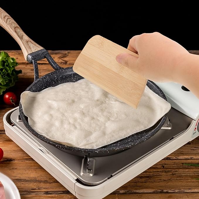 Zerodeko 4pcs Pancake Scraper Clean Crepe Spatulas Lightweight Cooking Tools for Home Kitchen and Outdoor Picnics