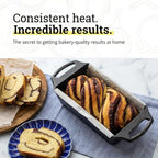 Lodge Seasoned Cast Iron Loaf Pan - Pre-Seasoned Rectangular Cast Iron Bakeware- Even Browning Bread Pan with Easy-Release Finish - PFAS-Free Non-Toxic Cookware - 8.5 Inches