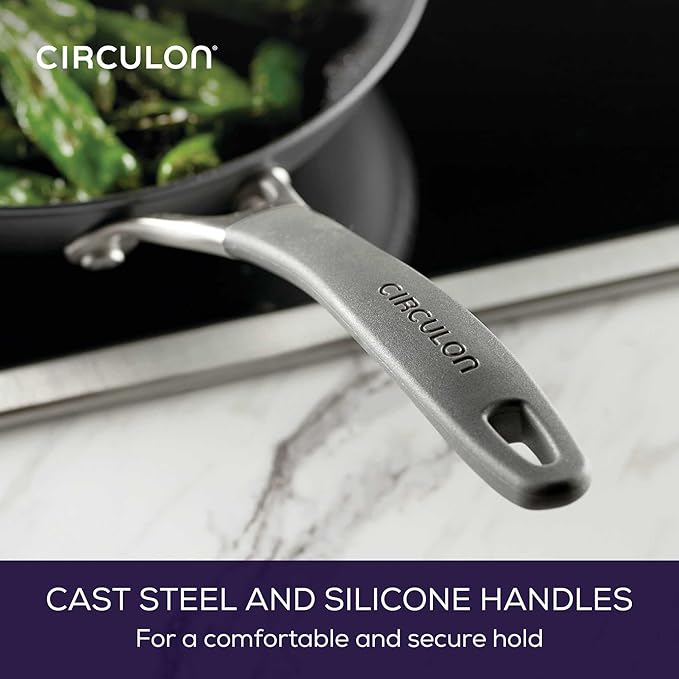 Circulon A1 Series with ScratchDefense Nonstick Induction Pots and Pans Cookware Set, Induction Cookware, Kitchen Essentials, 9-Piece, Graphite