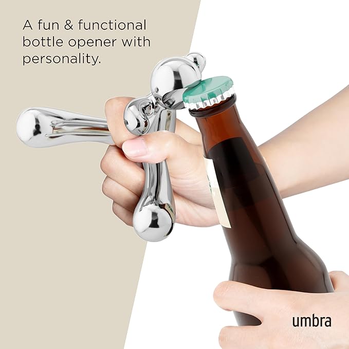 Umbra Rodeo Buddy Bottle Opener with Stand, Chrome